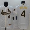 Men's St. Louis Cardinals Yadier Molina #4 White Stitched Jersey