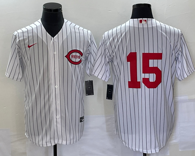 Men's Cincinnati Reds Anthony Rizzo #15 White 2022 MLB at Field of Dreams Authentic Jersey