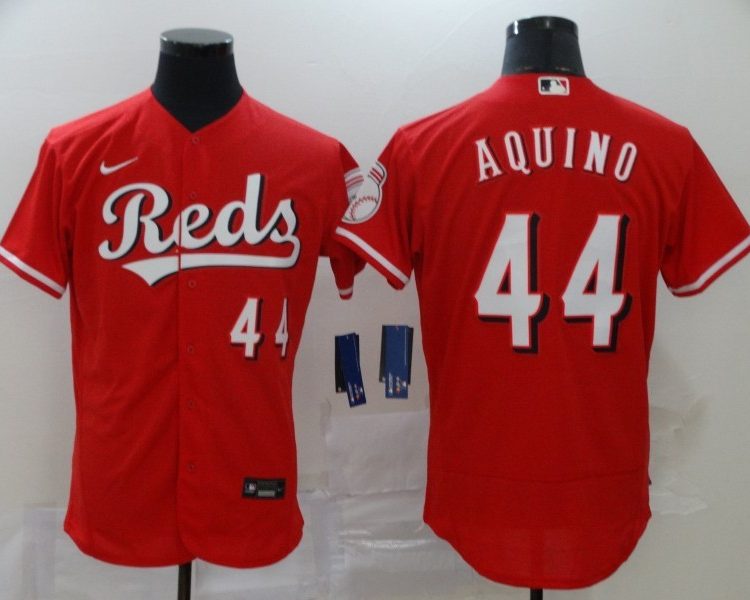Men's Cincinnati Reds Aristides Aquino #44 Red Baseball Jersey