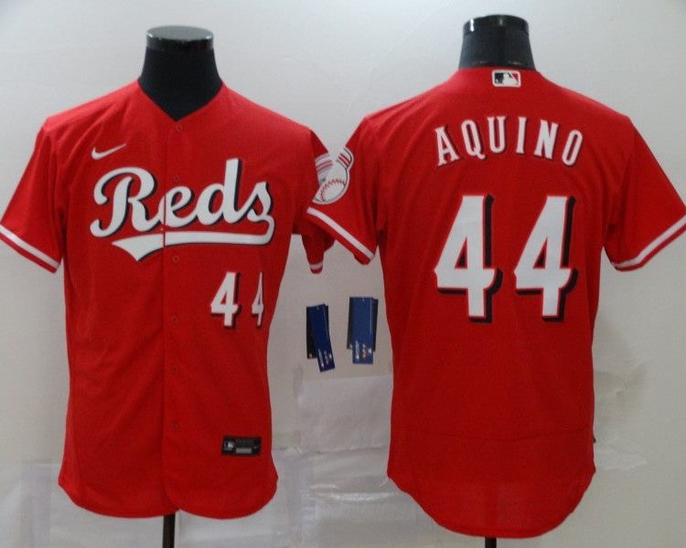 Men's Cincinnati Reds Aristides Aquino #44 Red Baseball Jersey