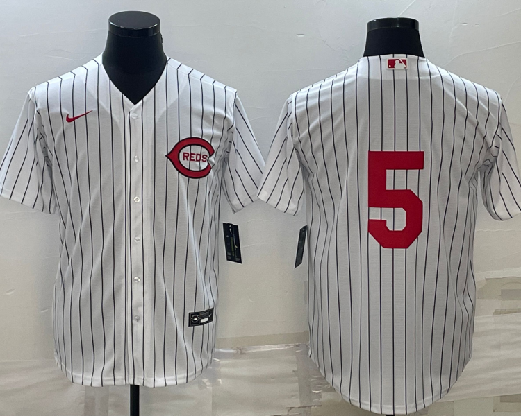 Men's Cincinnati Reds Johnny Bench #5 White 2022 MLB at Field of Dreams Authentic Jersey