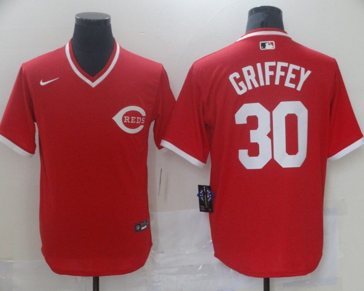 Men's Cincinnati Reds Ken Griffey Jr. #30 Red Alternate Jersey