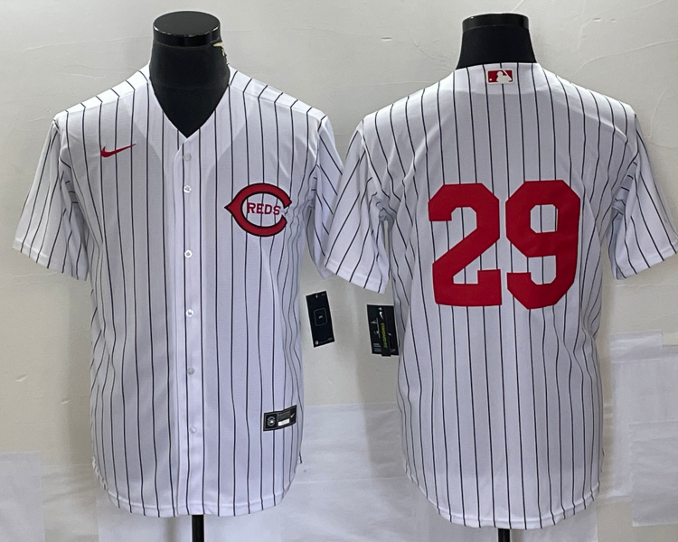 Men's Cincinnati Reds TJ Friedl #29 White 2022 MLB at Field of Dreams Authentic Jersey