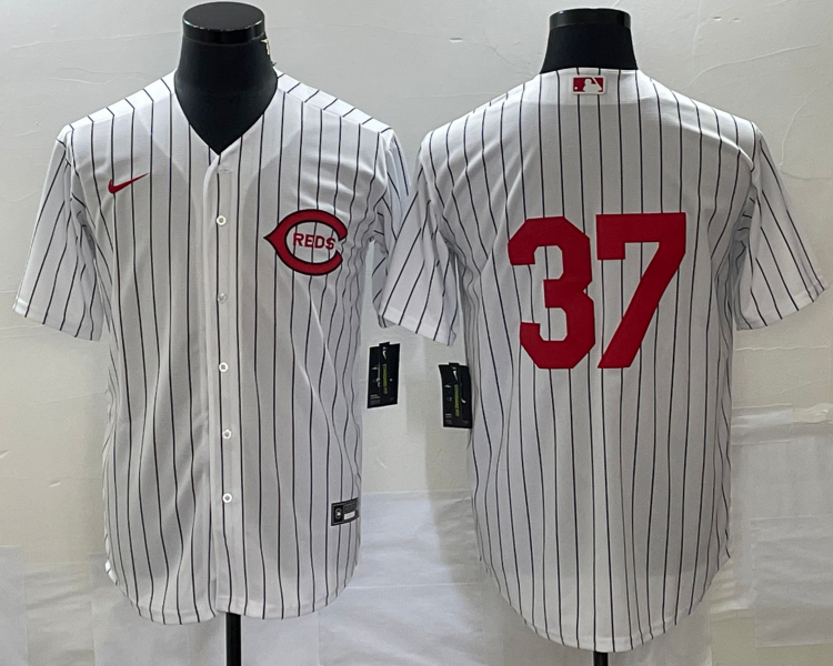 Men's Cincinnati Reds Tyler Stephenson #37 White 2022 MLB at Field of Dreams Authentic Jersey