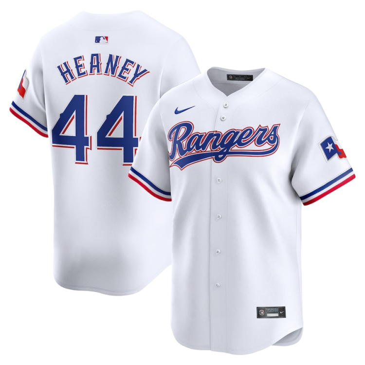 Men's Texas Rangers Andrew Heaney #44 White Home Limited Jersey