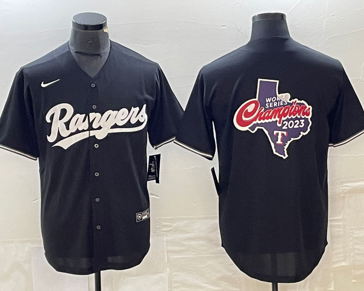 Men's Texas Rangers Black Baseball Jersey