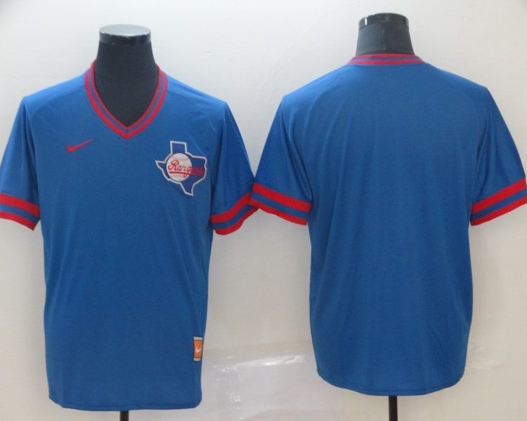 Men's Texas Rangers Blue Blank Jersey