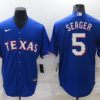 Men's Texas Rangers Corey Seager #5 Blue Baseball Jersey