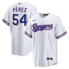 Men's Texas Rangers Martin Perez #54 White Home Jersey