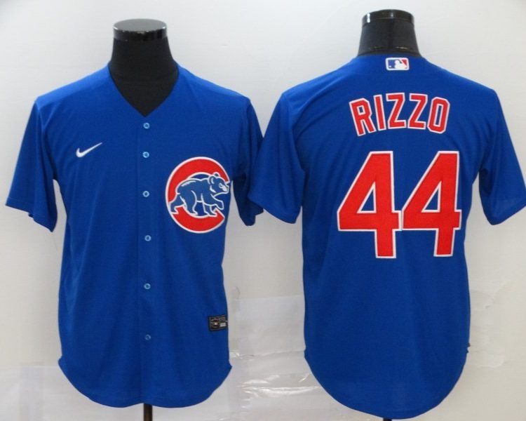 Men's Chicago Cubs Anthony Rizzo #44 Blue Baseball Jersey