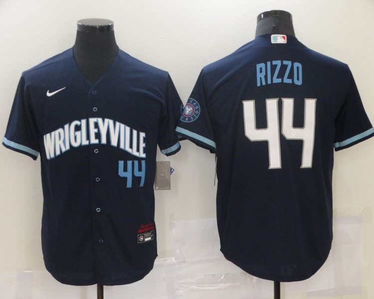 Men's Chicago Cubs Anthony Rizzo #44 Navy Jersey