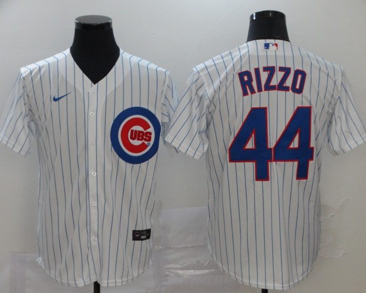 Men's Chicago Cubs Anthony Rizzo #44 White Baseball Jersey