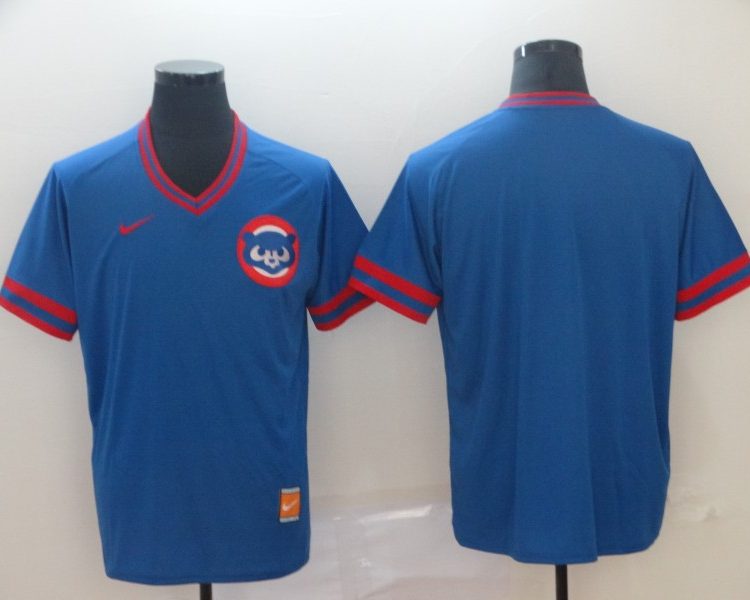 Men's Chicago Cubs Blue Blank Team Jersey