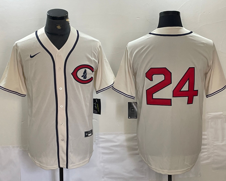 Men's Chicago Cubs Cody Bellinger #24 Cream Jersey