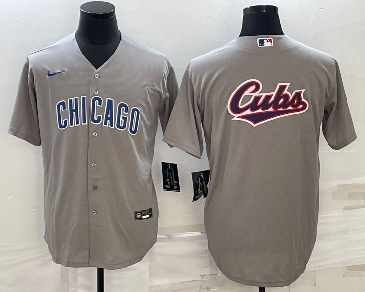 Men's Chicago Cubs Gray Road Team Jersey