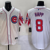 Men's Chicago Cubs Ian Happ #8 White Limited Jersey