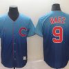 Men's Chicago Cubs Javier Baez #9 Blue Jersey