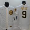 Men's Chicago Cubs Javier Baez #9 White Alternate Jersey