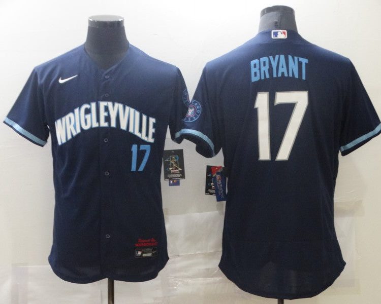 Men's Chicago Cubs Kris Bryant #17 Navy Baseball Jersey