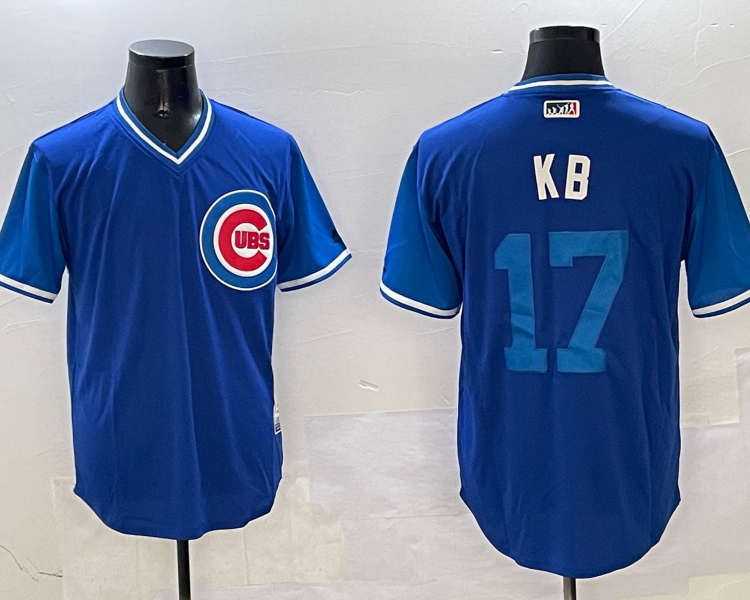 Men's Chicago Cubs Kris Bryant #17 Royal Jersey