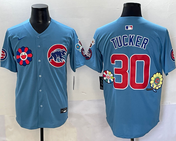 Men's Chicago Cubs Kyle Tucker #30 Light Blue Limited Jersey