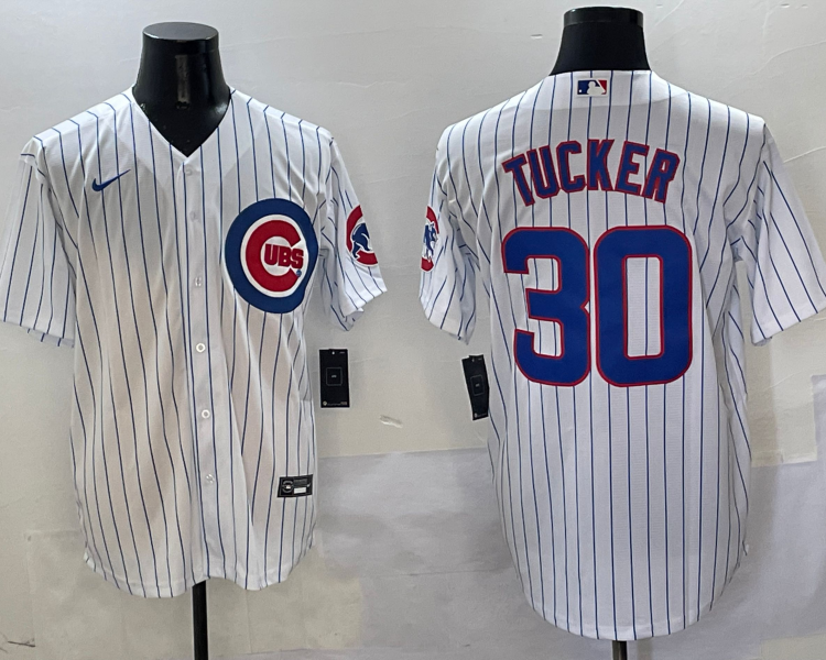 Men's Chicago Cubs Kyle Tucker #30 White Home Jersey