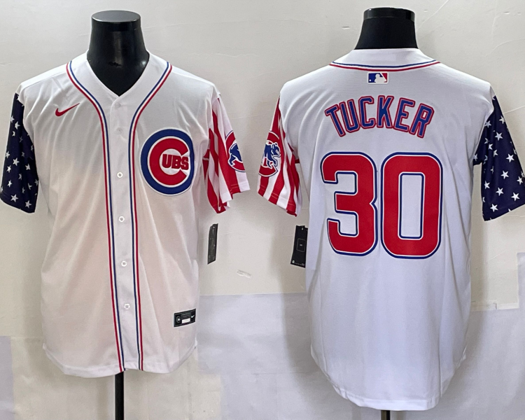 Men's Chicago Cubs Kyle Tucker #30 White Limited Jersey