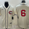 Men's Chicago Cubs Micah Hoffpauir #6 Cream Name Jersey