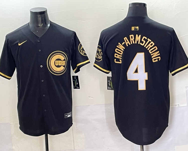 Men's Chicago Cubs Pete Crow-Armstrong #4 Black Alternate Limited Jersey