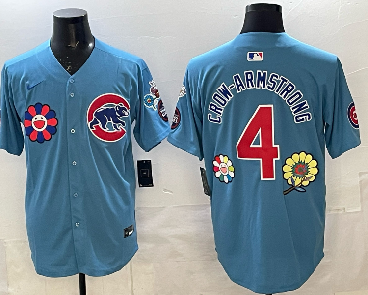 Men's Chicago Cubs Pete Crow-Armstrong #4 Blue Limited Jersey