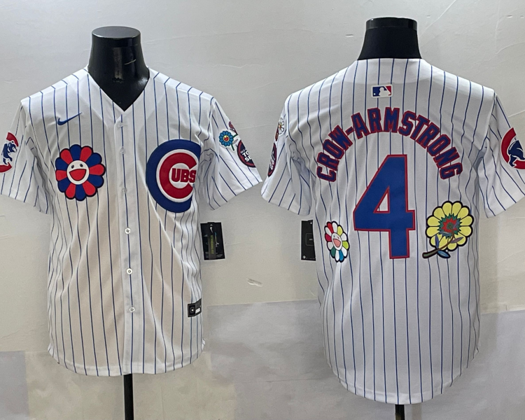 Men's Chicago Cubs Pete Crow-Armstrong #4 White Jersey