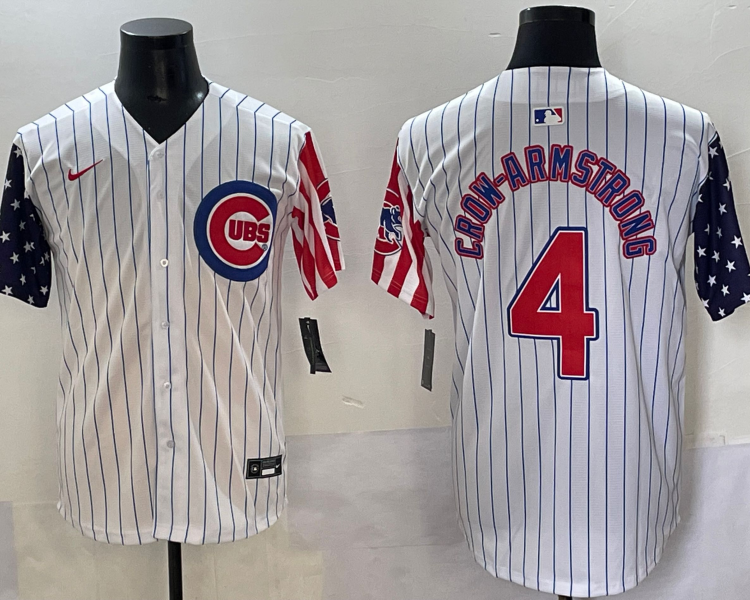 Men's Chicago Cubs Pete Crow-Armstrong #4 White Limited Jersey