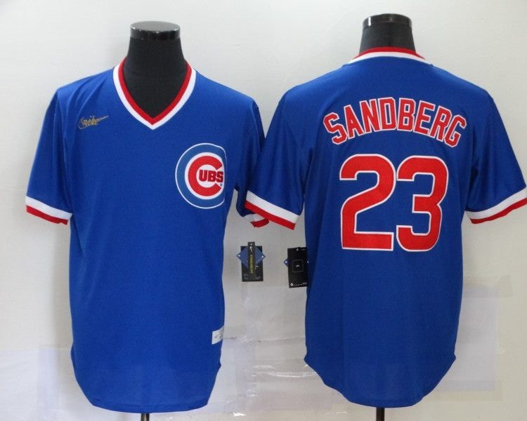 Men's Chicago Cubs Ryne Sandberg #23 Blue Alternate Jersey