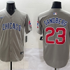 Men's Chicago Cubs Ryne Sandberg #23 Gray Jersey