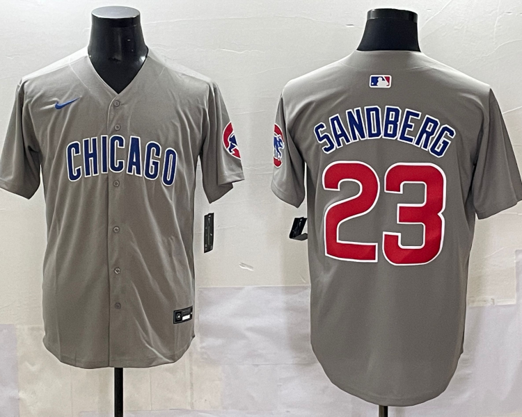 Men's Chicago Cubs Ryne Sandberg #23 Gray Jersey
