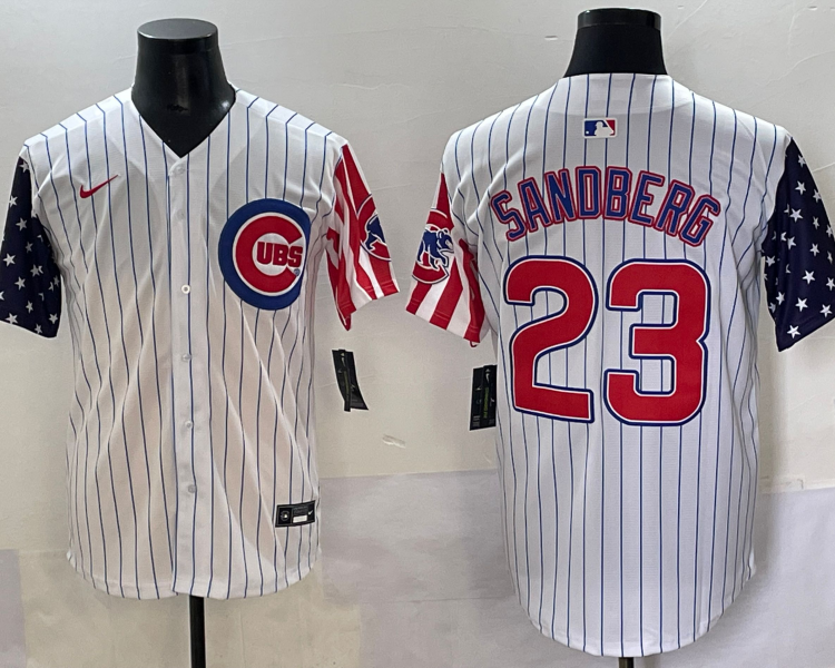 Men's Chicago Cubs Ryne Sandberg #23 White Limited Jersey