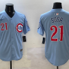 Men's Chicago Cubs Sammy Sosa #21 Baby Blue 2nd Alternate Limited Jersey