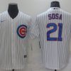 Men's Chicago Cubs Sammy Sosa #21 White Baseball Jersey