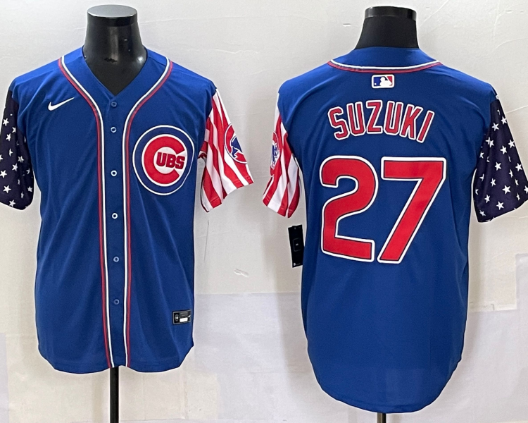 Men's Chicago Cubs Seiya Suzuki #27 Royal Limited Jersey