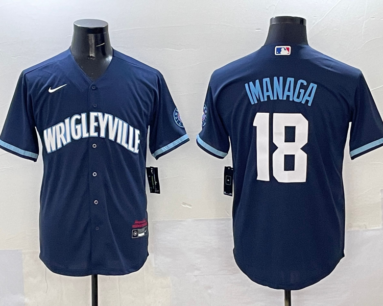 Men's Chicago Cubs Shota Imanaga #18 Navy City Connect Limited Jersey