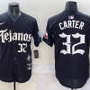 Men's Texas Rangers Evan Carter #32 Black Jersey
