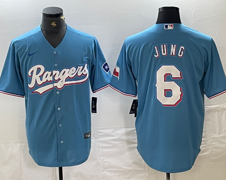 Men's Texas Rangers Josh Jung #6 Blue Jersey