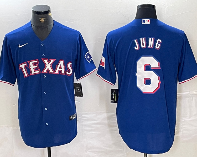 Men's Texas Rangers Josh Jung #6 Royal Alternate Jersey
