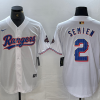 Men's Texas Rangers Marcus Semien #2 White 2024 Gold Collection Limited Jersey