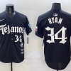 Men's Texas Rangers Nolan Ryan #34 Black Jersey