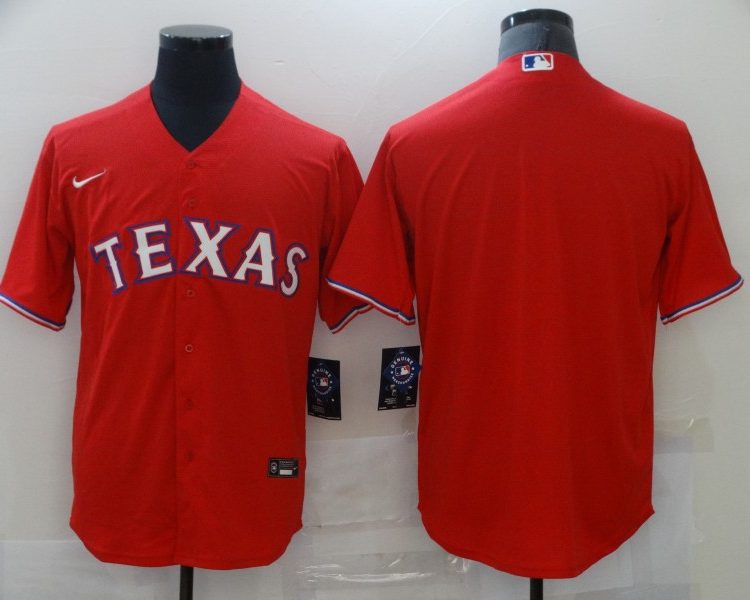Men's Texas Rangers Red Blank Jersey