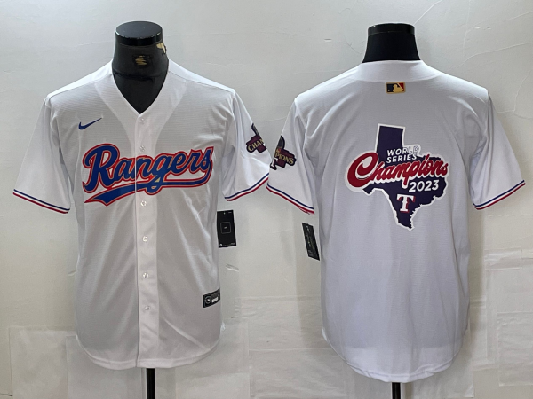Men's Texas Rangers White 2024 Gold Collection Jersey