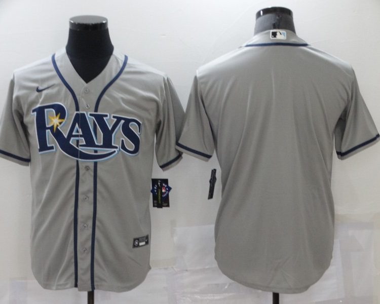 Men's Tampa Bay Rays Gray Blank Jersey