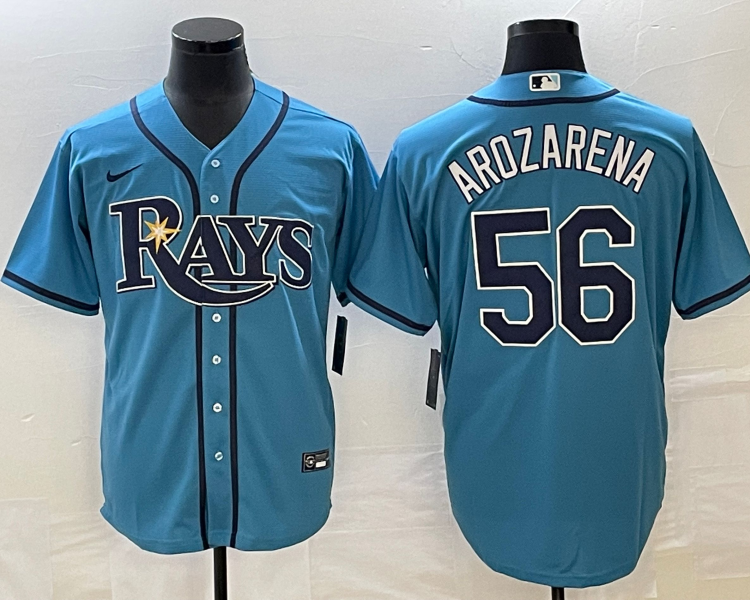 Men's Tampa Bay Rays Randy Arozarena #56 Blue Jersey