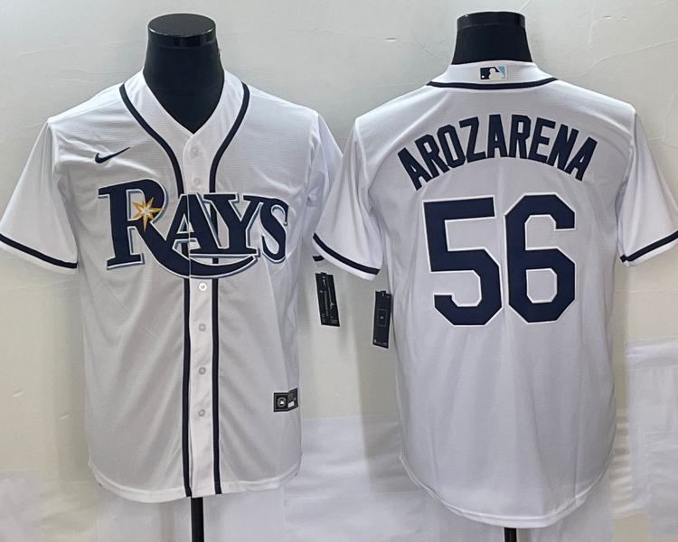 Men's Tampa Bay Rays Randy Arozarena #56 White Jersey